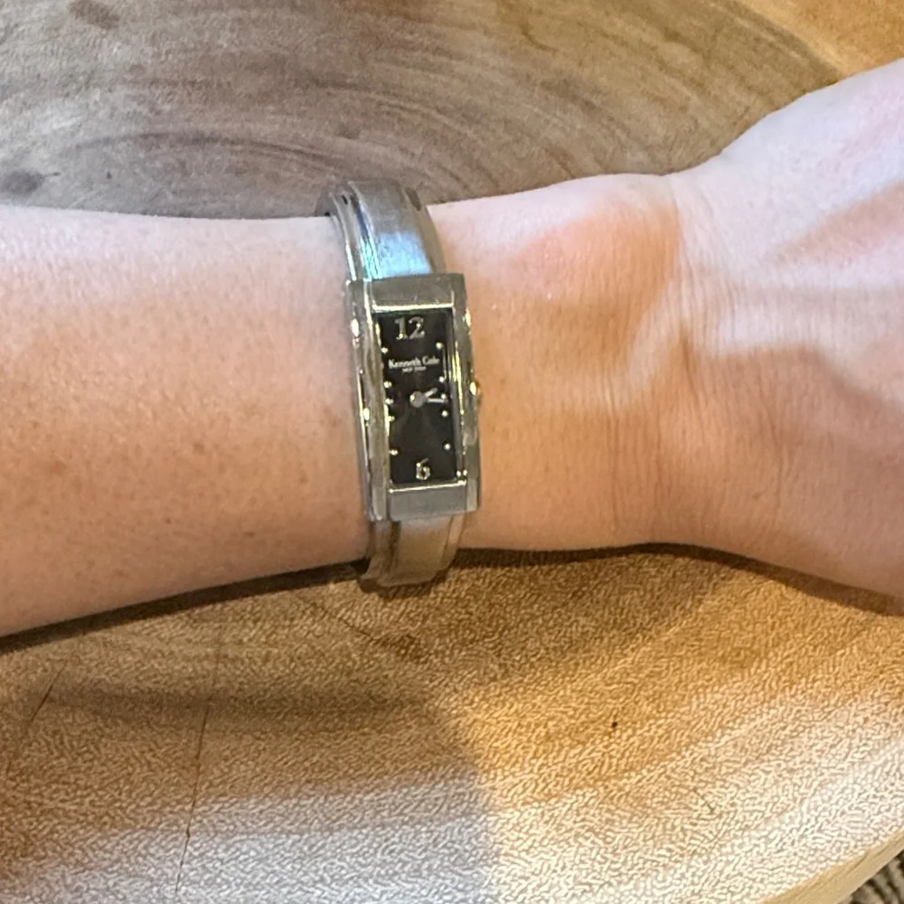Kenneth Cole Silver Bangle Watch